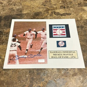 Mickey Mantle New York Yankees signed photo